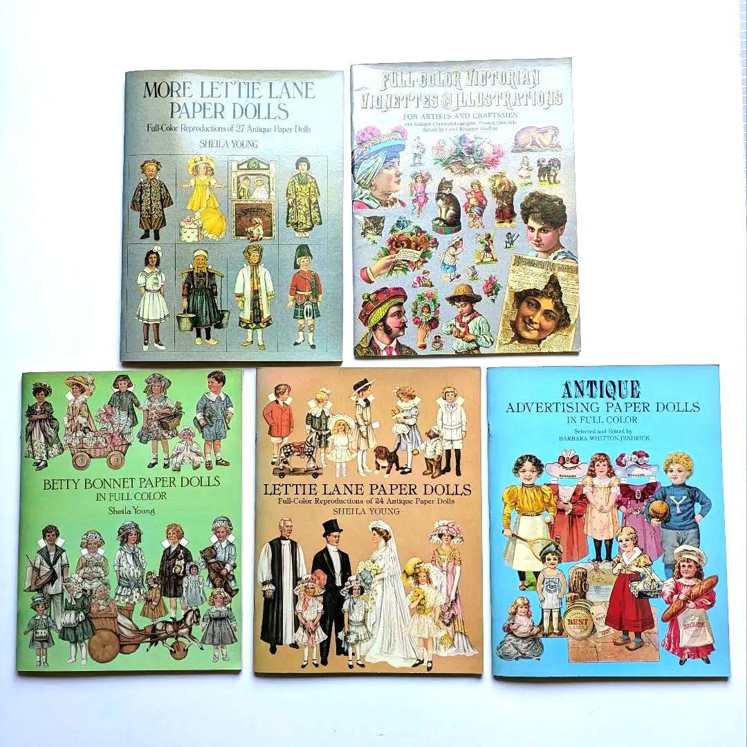 洋書　アンティーク ペーパードールズ等　５冊セット