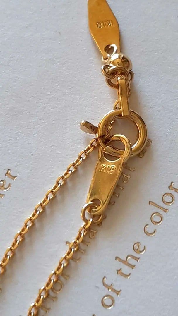 新品未使用18K小豆 ネックレス 45cm　2g