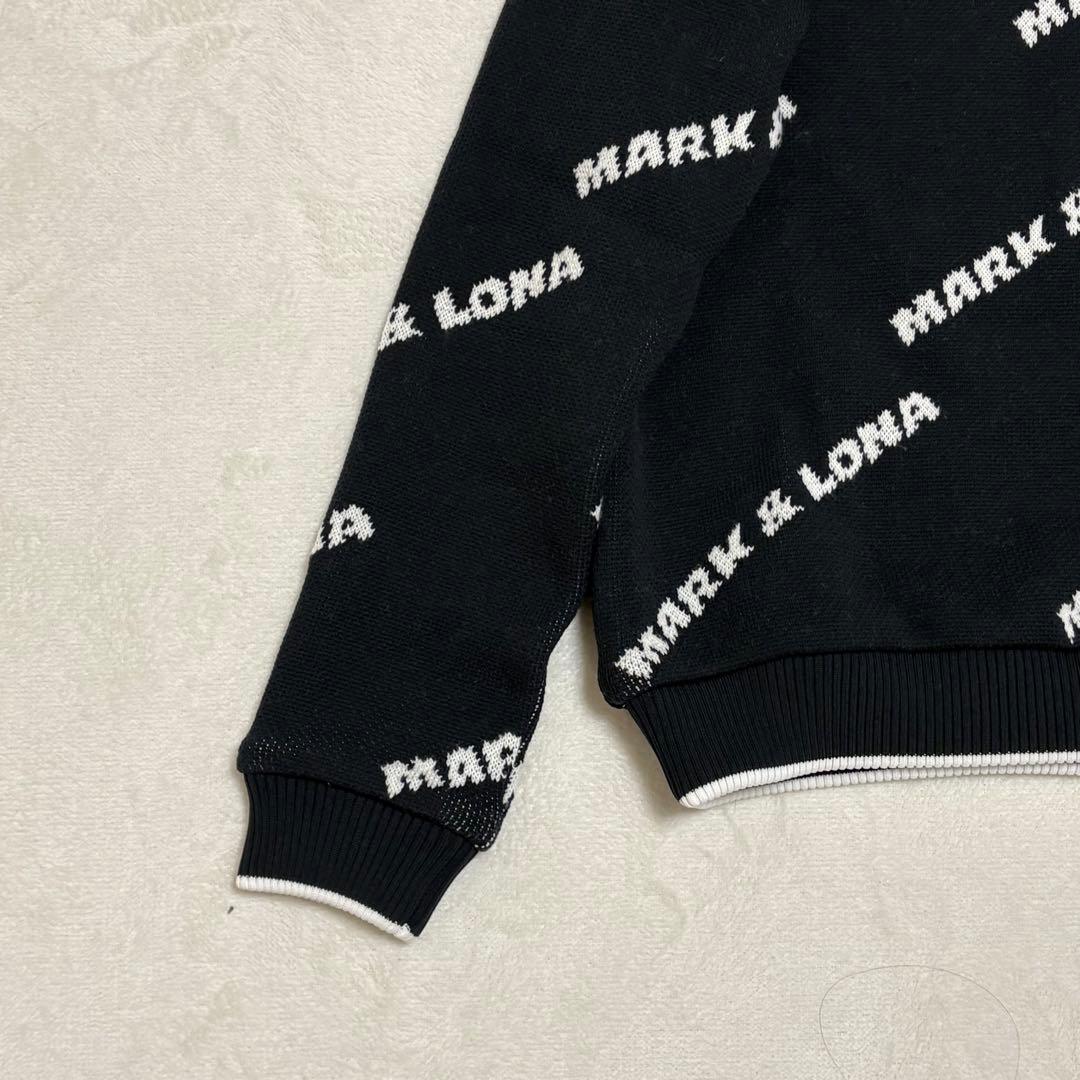 MARK & LONA マーク＆ロナ ロゴ　ニット スウェット ブラック 38