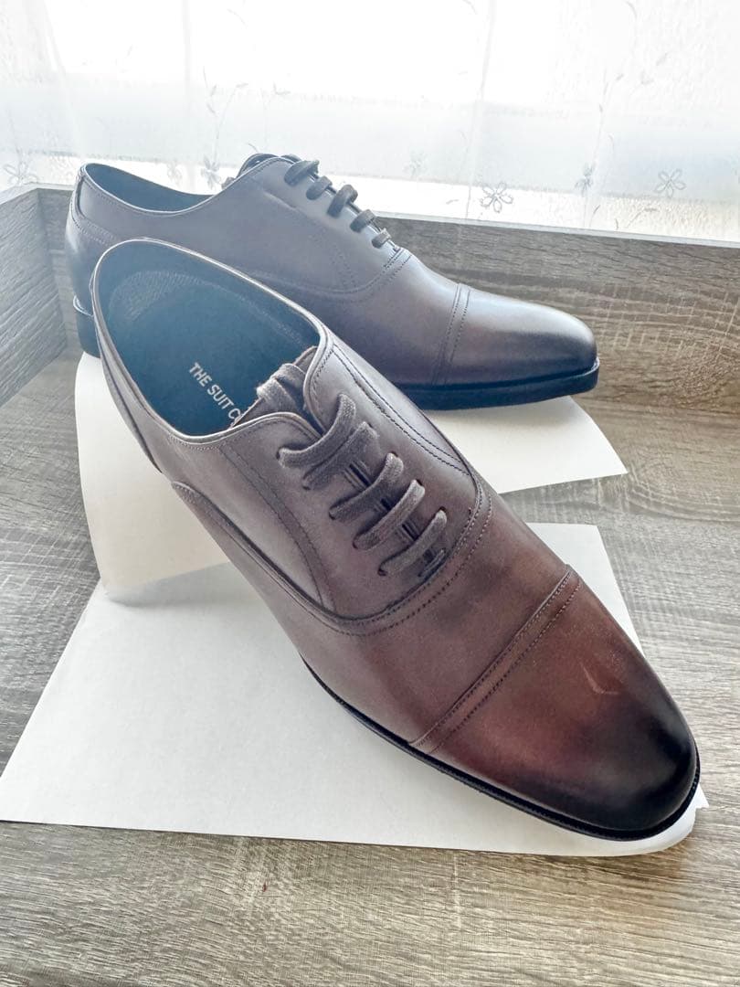 【新品】THE SUIT COMPANY ビジネスシューズ　ブラウン24.5cm