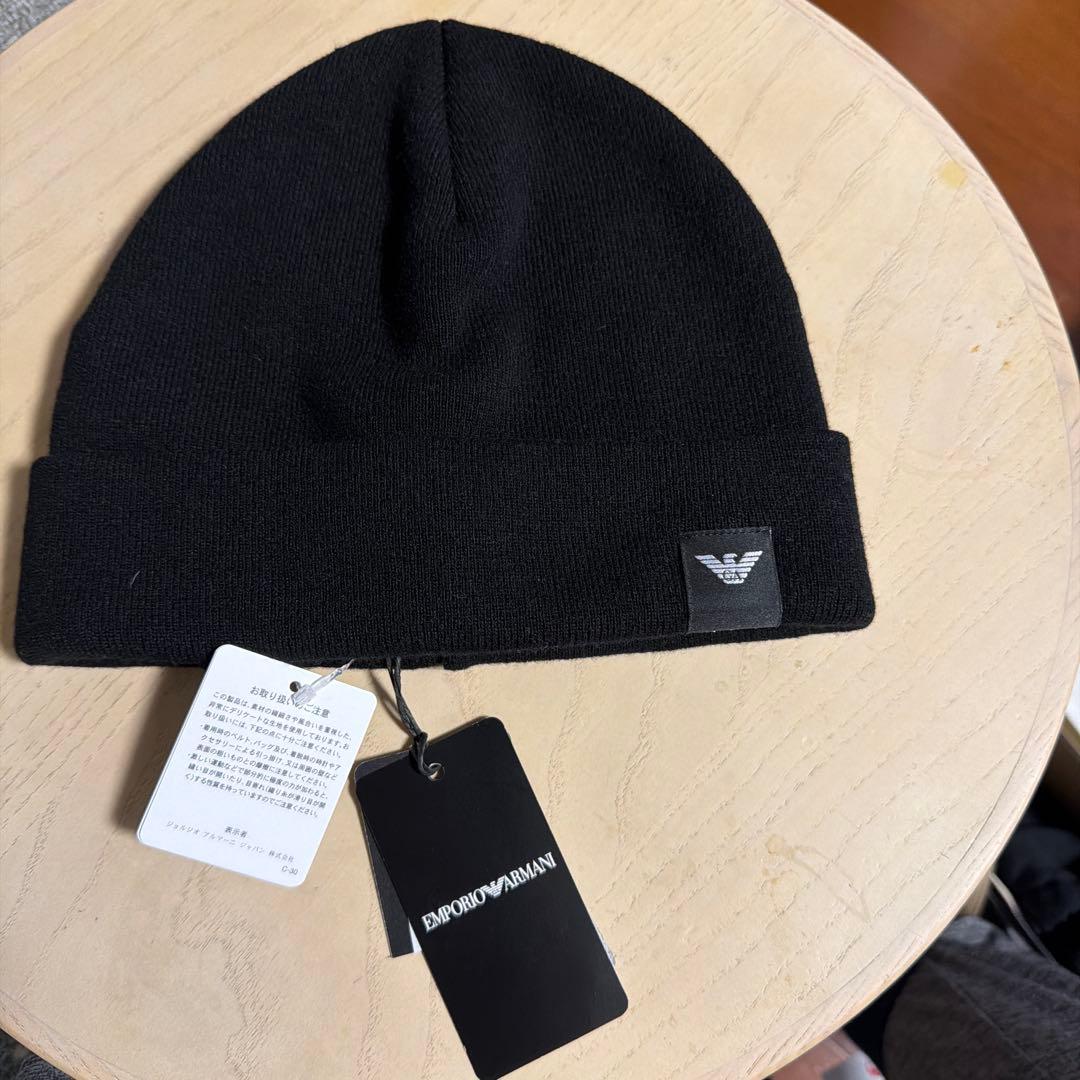 新品未使用イタリア製 エンポリオアルマーニ ビーニー armani タグ付