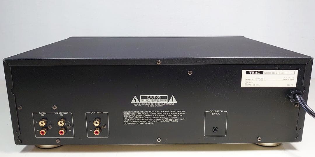 【オーバーホール品】TEAC カセットデッキ「V-5000」再生・録音動作OK★