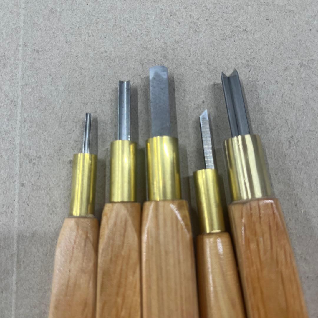 研綱　版画刀　５本