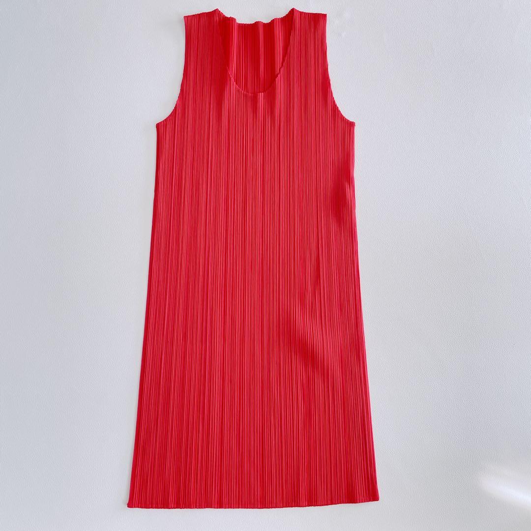 美品✨プリーツプリーズ　トップス　ノースリーブ　ワンピース　チュニック　サイズ4
