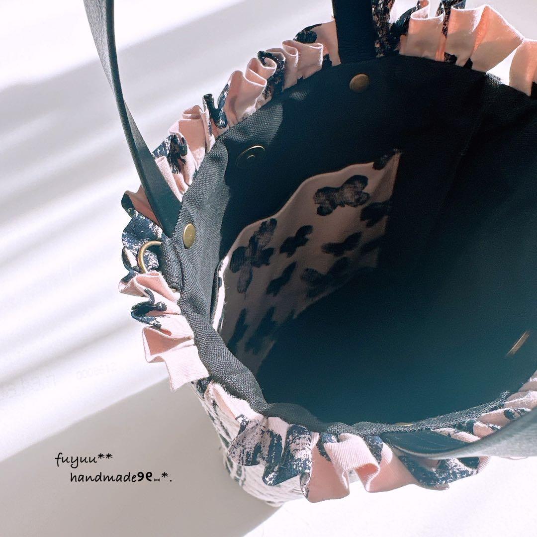 ハンドメイドꕤ︎︎控えめフリルのトートバッグ ミナペルホネン Lulu