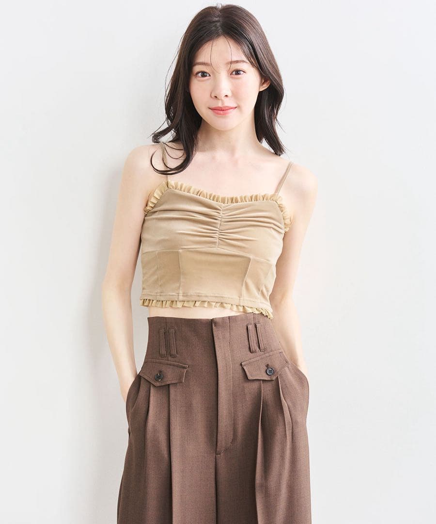 【saico0111⭐︎】Cocodeal ベロアビスチェキャミセット