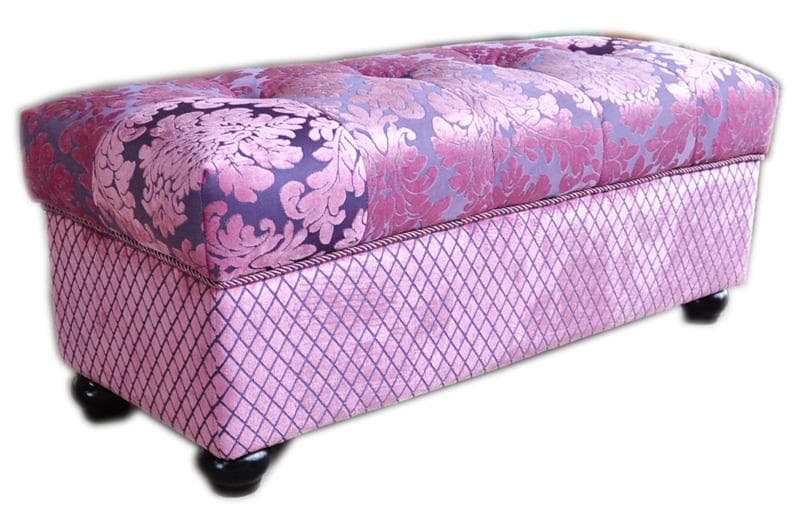 値下げしました！　ロココ調　ファブリック　ベンチボックス　ソファ　ピンク