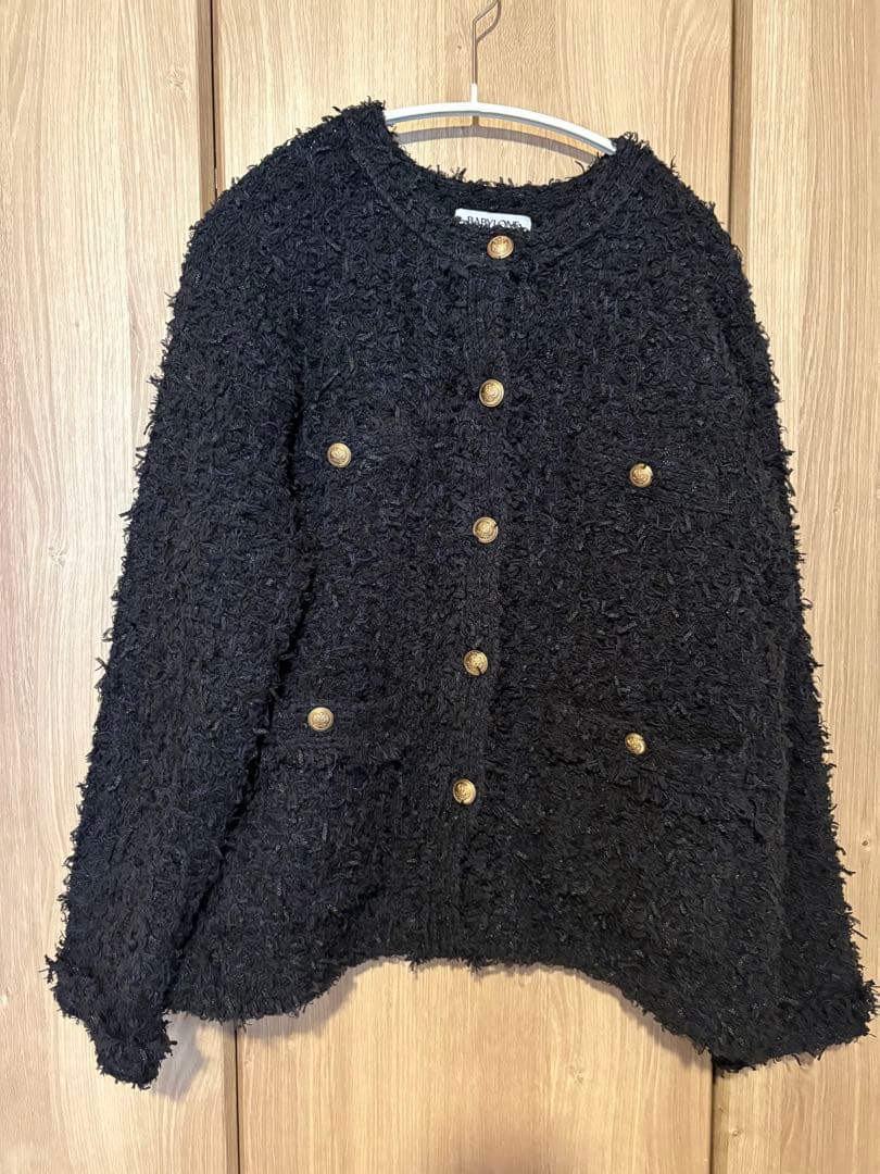 【美品】ツイードニットジャケット BABYLONE バビロン