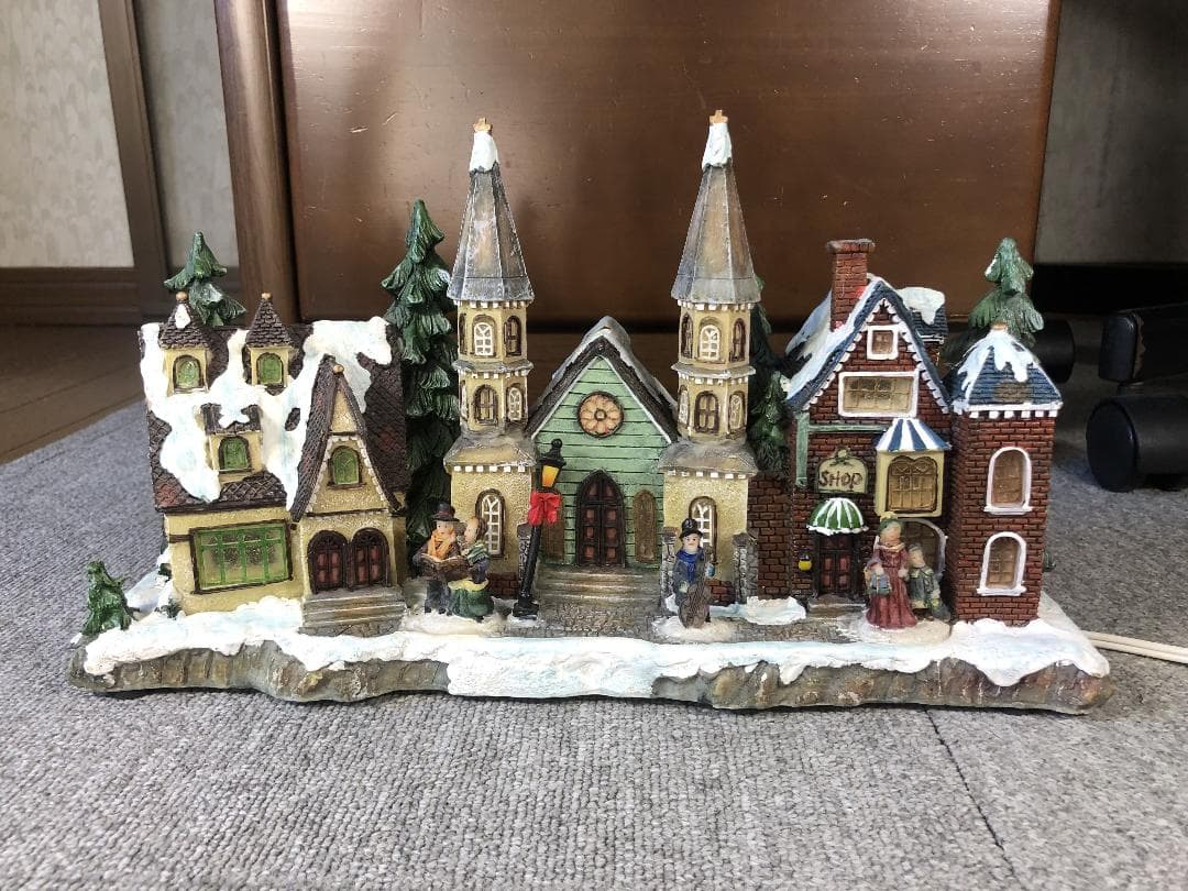 クリスマスヴィレッジ ジオラマ 電飾付