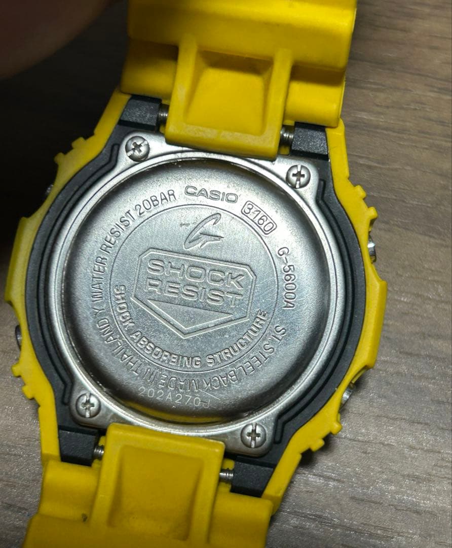 【美品】G-SHOCK G-5600A-9JFイエロー ソーラー