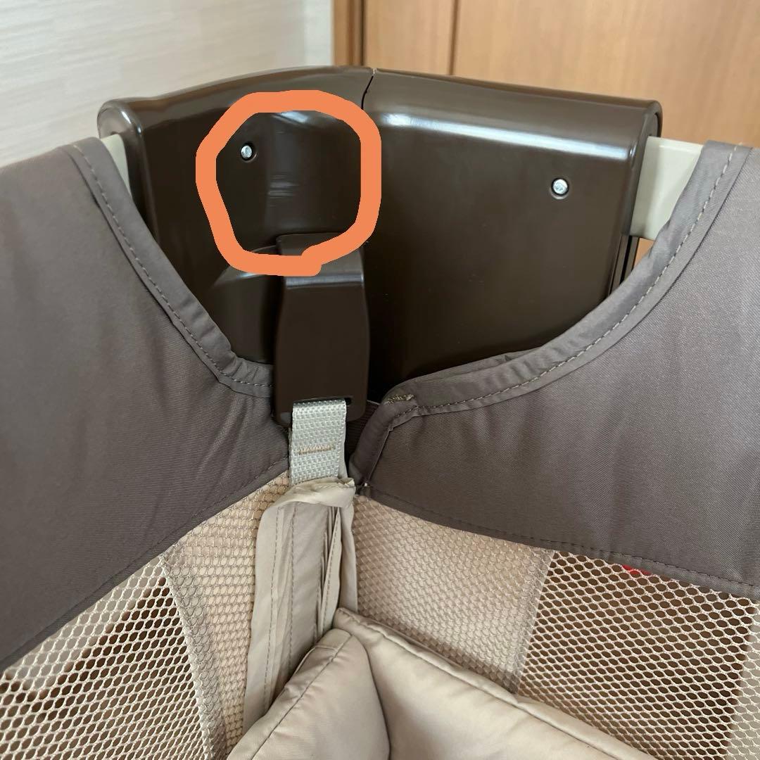 【ココネルエアー】ベージュ ベビーベッド 説明付き