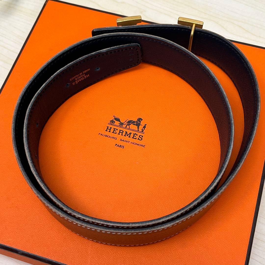 エルメス コンスタンスベルト 75 ◻︎B刻印 リバーシブル ブラウン ゴールド