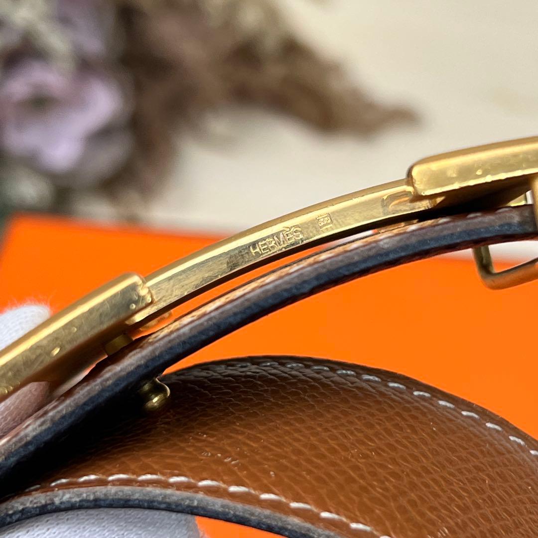 エルメス コンスタンスベルト 75 ◻︎B刻印 リバーシブル ブラウン ゴールド