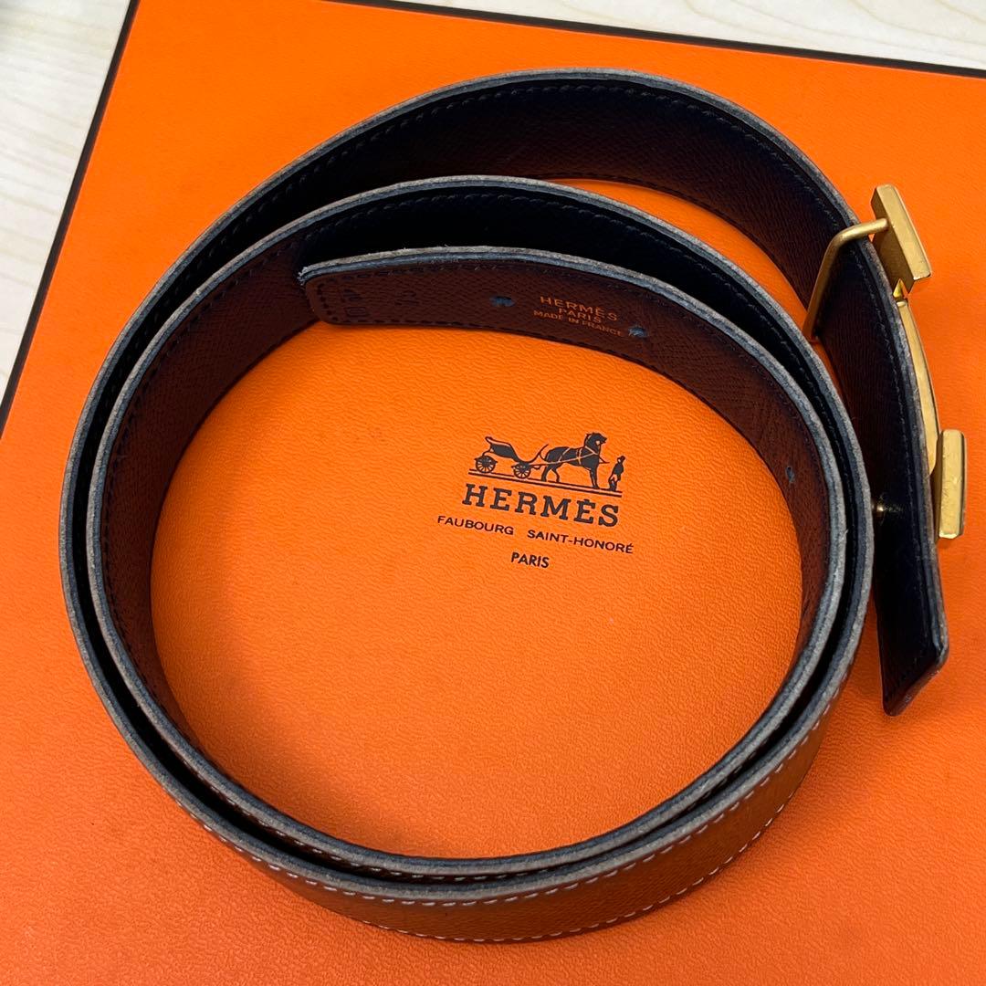 エルメス コンスタンスベルト 75 ◻︎B刻印 リバーシブル ブラウン ゴールド