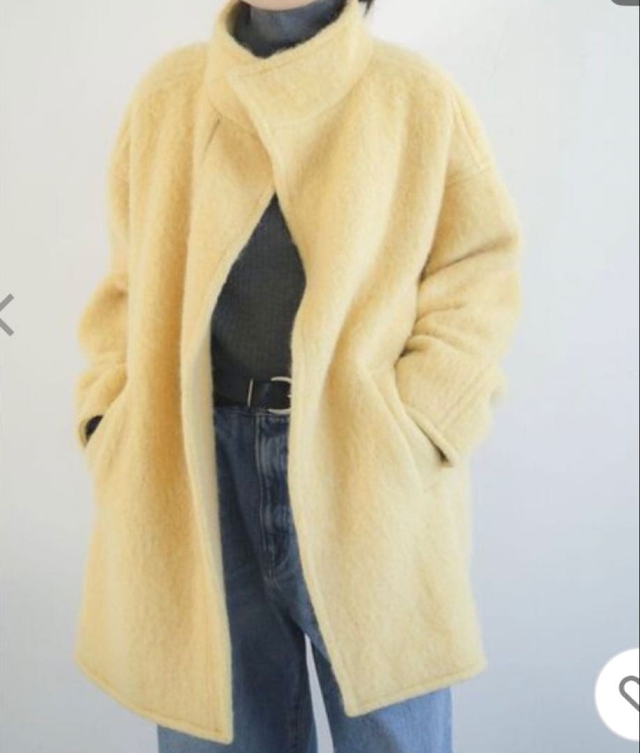 ungrid アウター　イエロー　ウール・アルパカ混