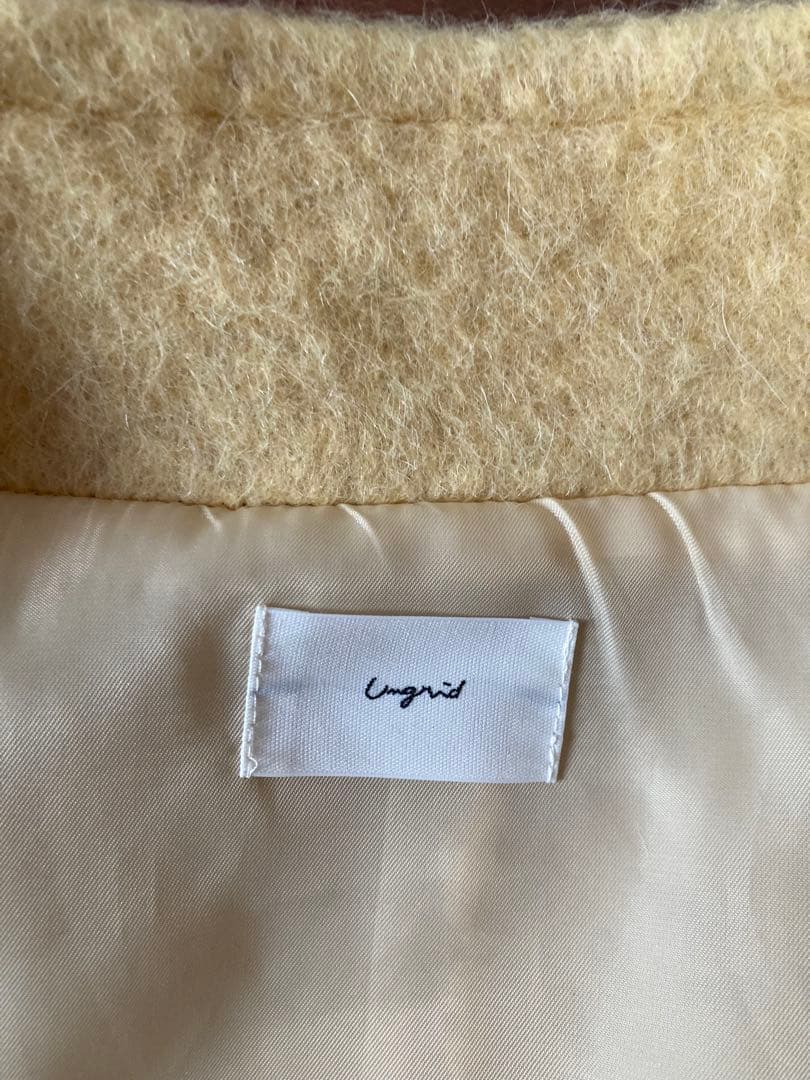 ungrid アウター　イエロー　ウール・アルパカ混