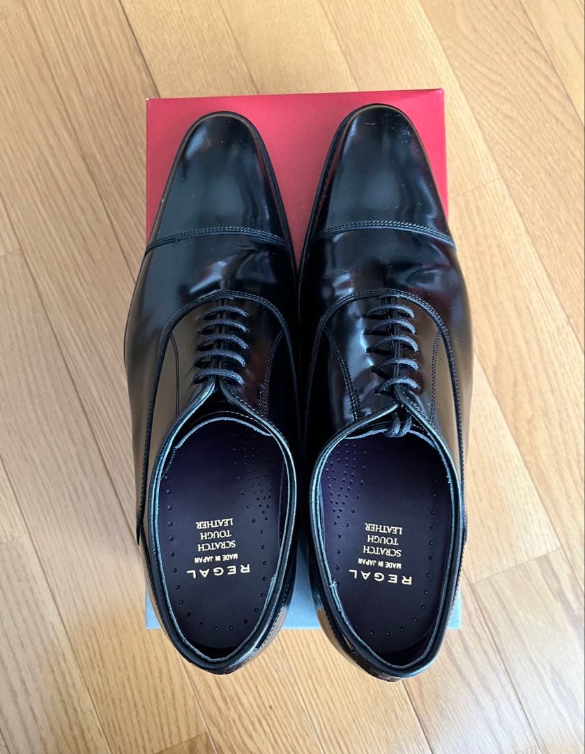 REGAL 25AR BE ブラック ストレートチップ(スクラッチタフレザー)