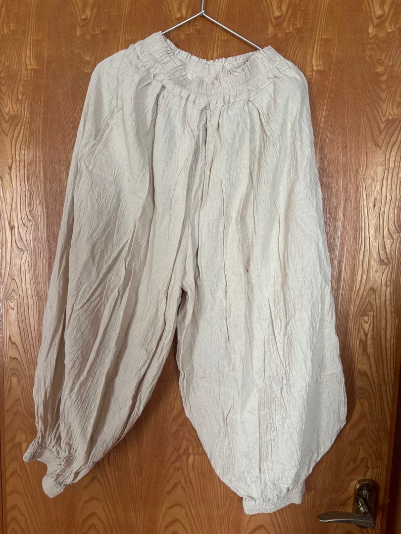 ヂェン先生の日常着 バルーンパンツ 太 S (生成り)