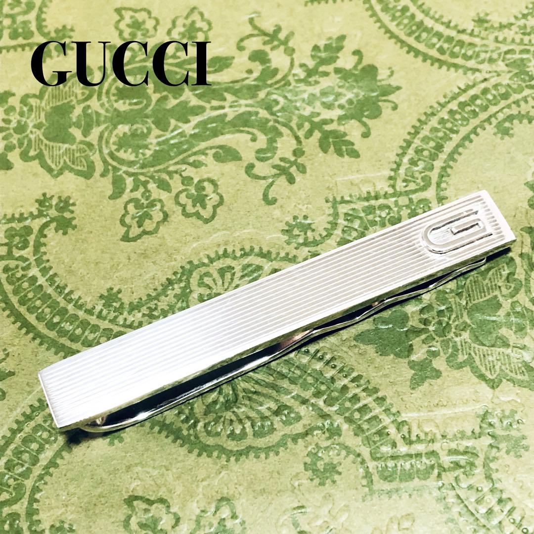 GUCCI Gロゴ ネクタイピン ダイバー シルバー J251027