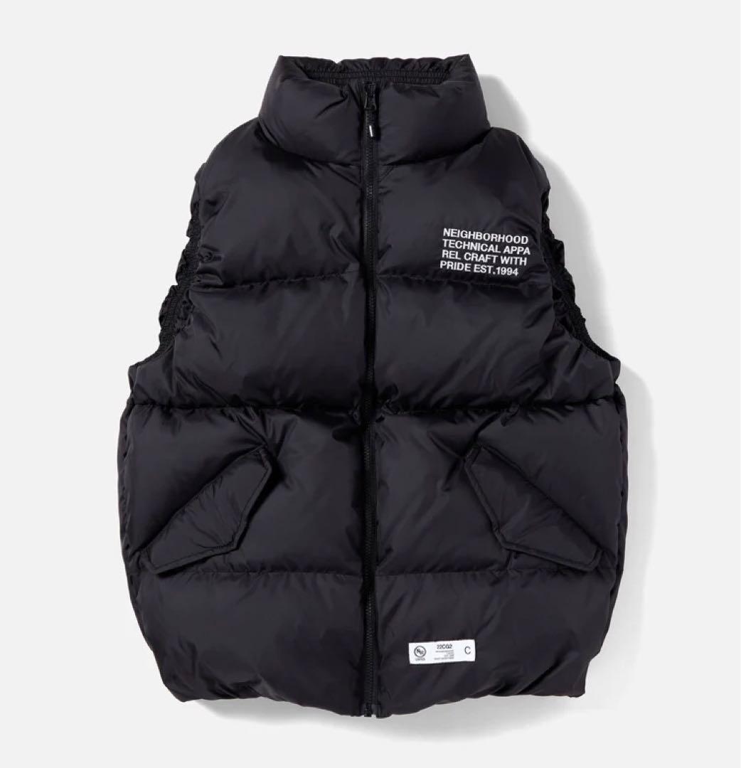 新品 22AW NEIGHBORHOOD DOWN VEST ダウンベスト 黒M