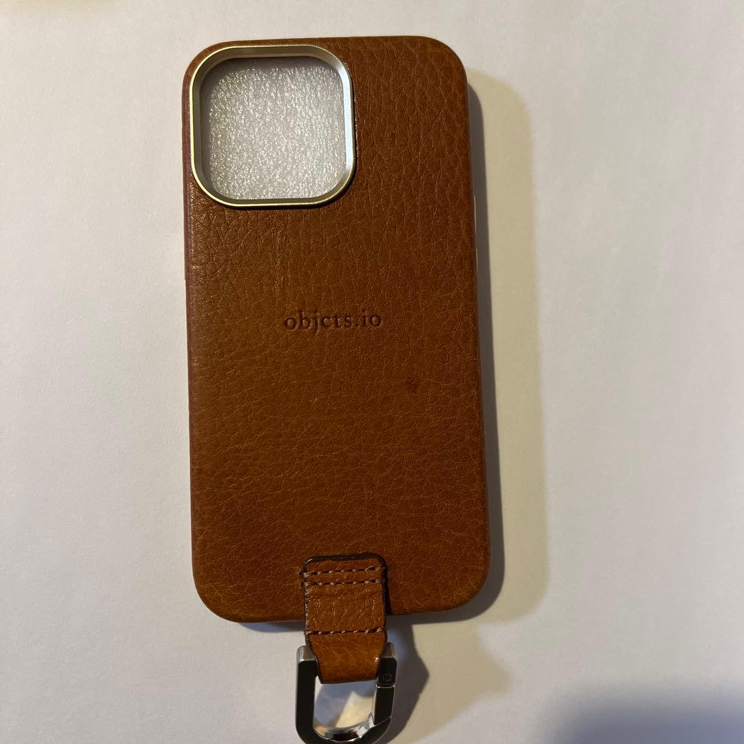 【限定品】objcts.io 13proケース マイクロバッグ　ブラウンレザー