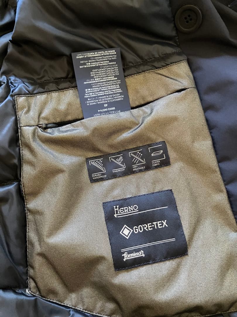 HERNO Laminar GORE-TEX フーデッドトレンチダウンコート48