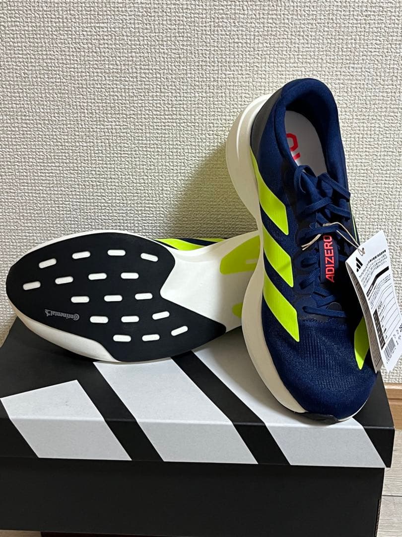 アディダス ADIZERO EVO SL 26.0cm ネイビー/イエロー