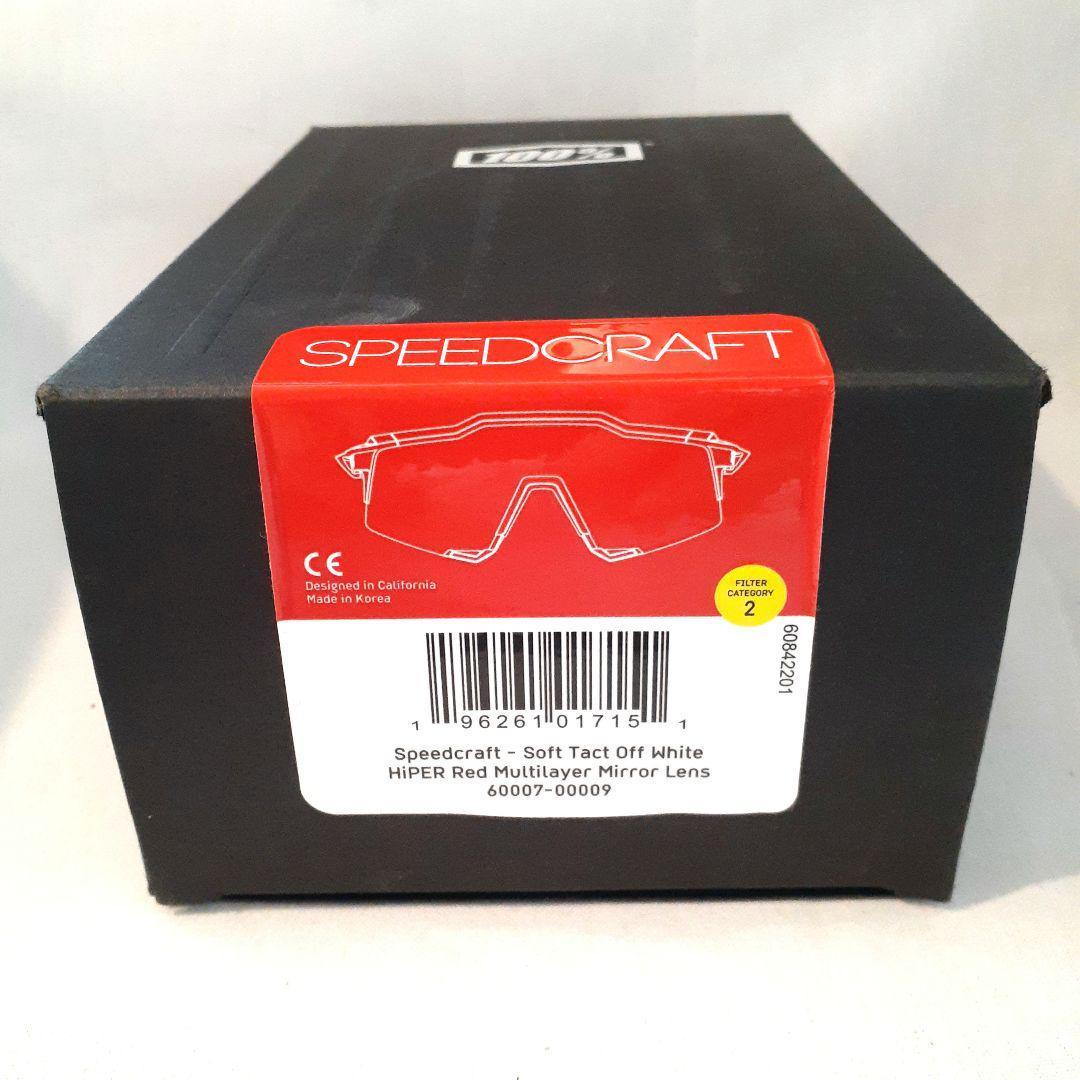 100％ Speedcraft ホワイト レッド ワンハンドレッド サングラス