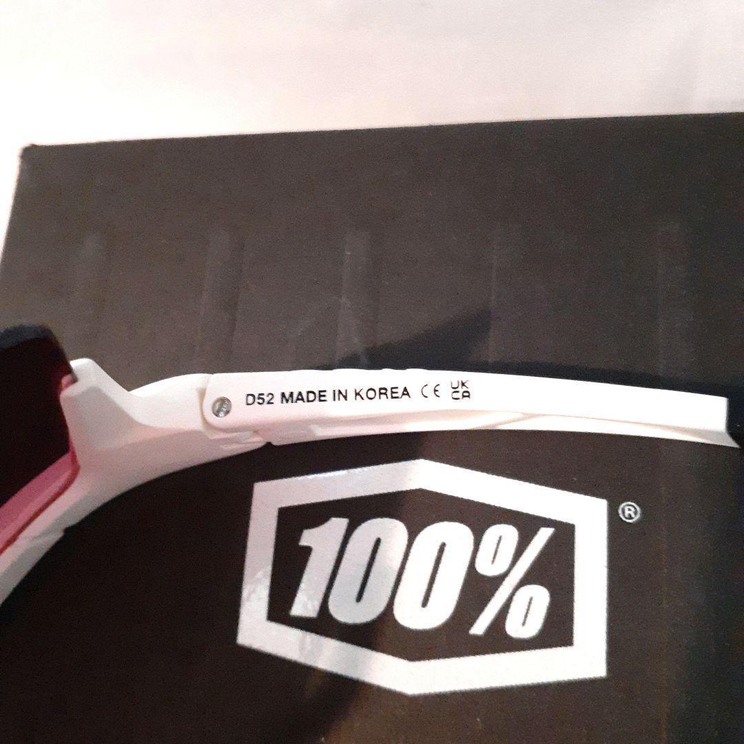 100％ Speedcraft ホワイト レッド ワンハンドレッド サングラス