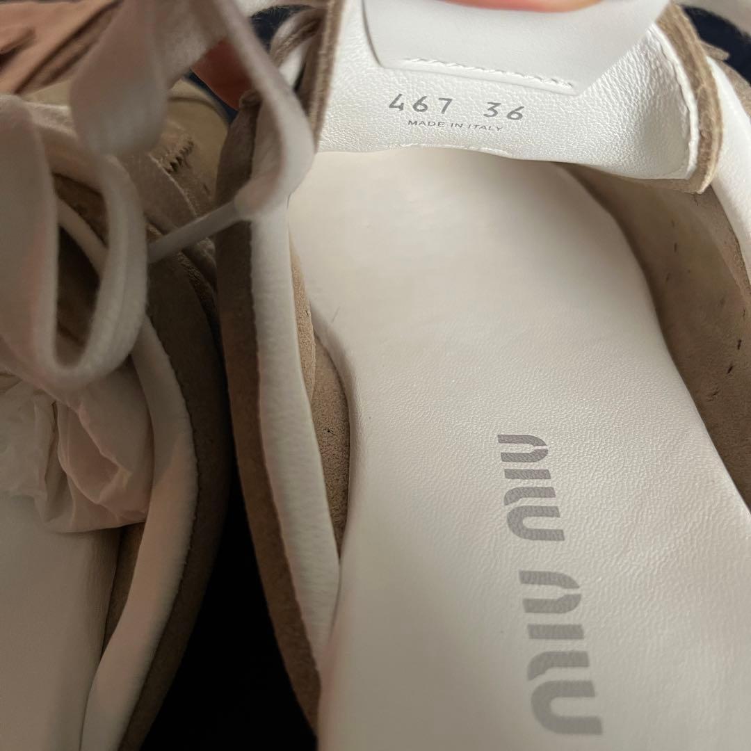 miumiu プルームスエードミュール 新品未使用