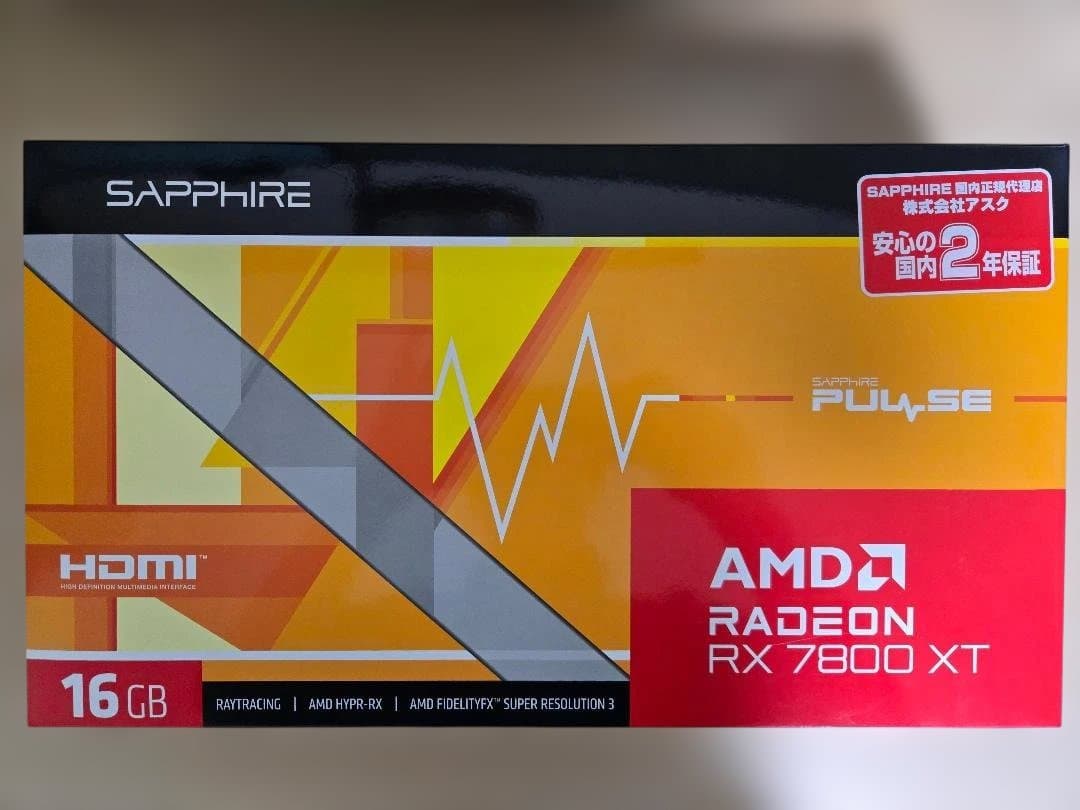 【保証有】SAPPHIRE PULSE Radeon RX7800XT 16GB