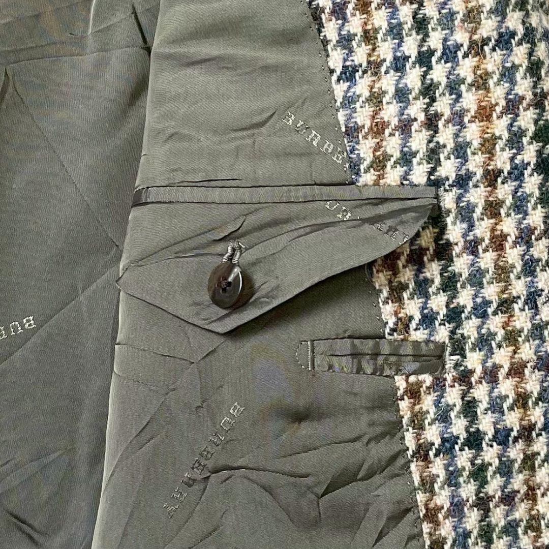 BURBERRY　バーバリー　千鳥格子　エルボーパッチ　くるみボタン　ジャケット