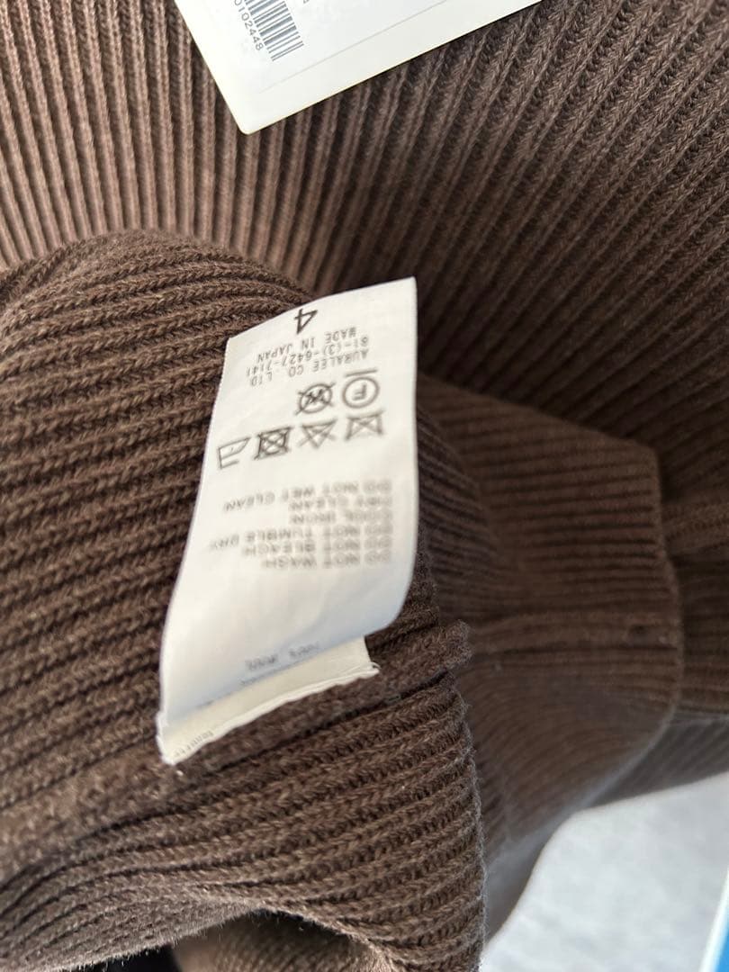 トップス AURALEE SUPER FINE WOOL RIB KNIT 4