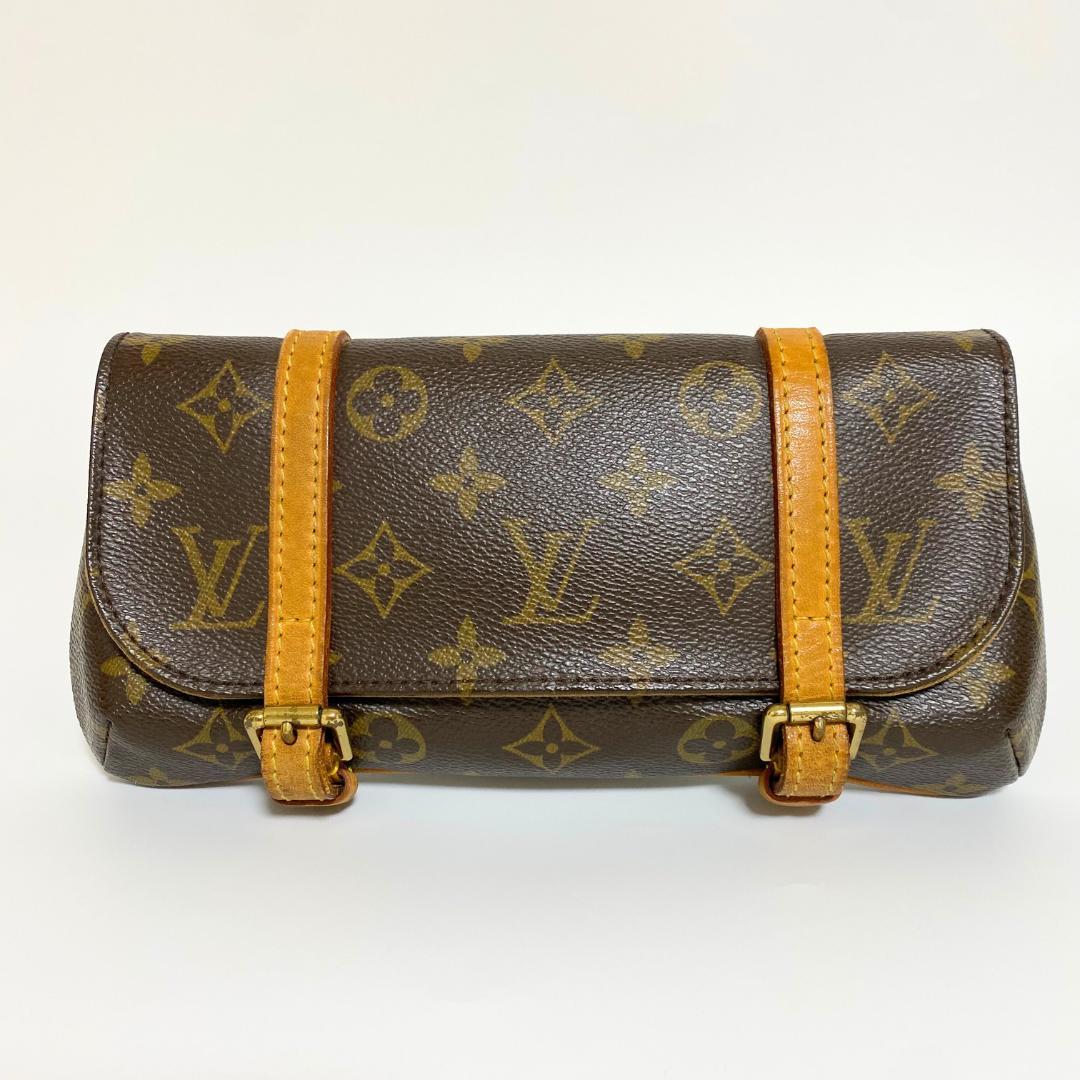 ルイヴィトン M51159 モノグラム ポシェット マレル ウエストバッグ 茶色
