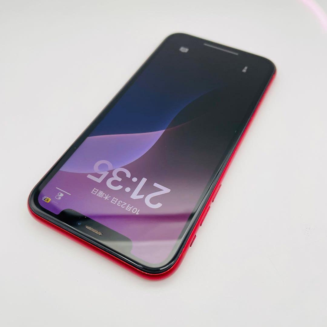 iPhone XR 64GB レッド SIMフリー バッテリー新品交換済み