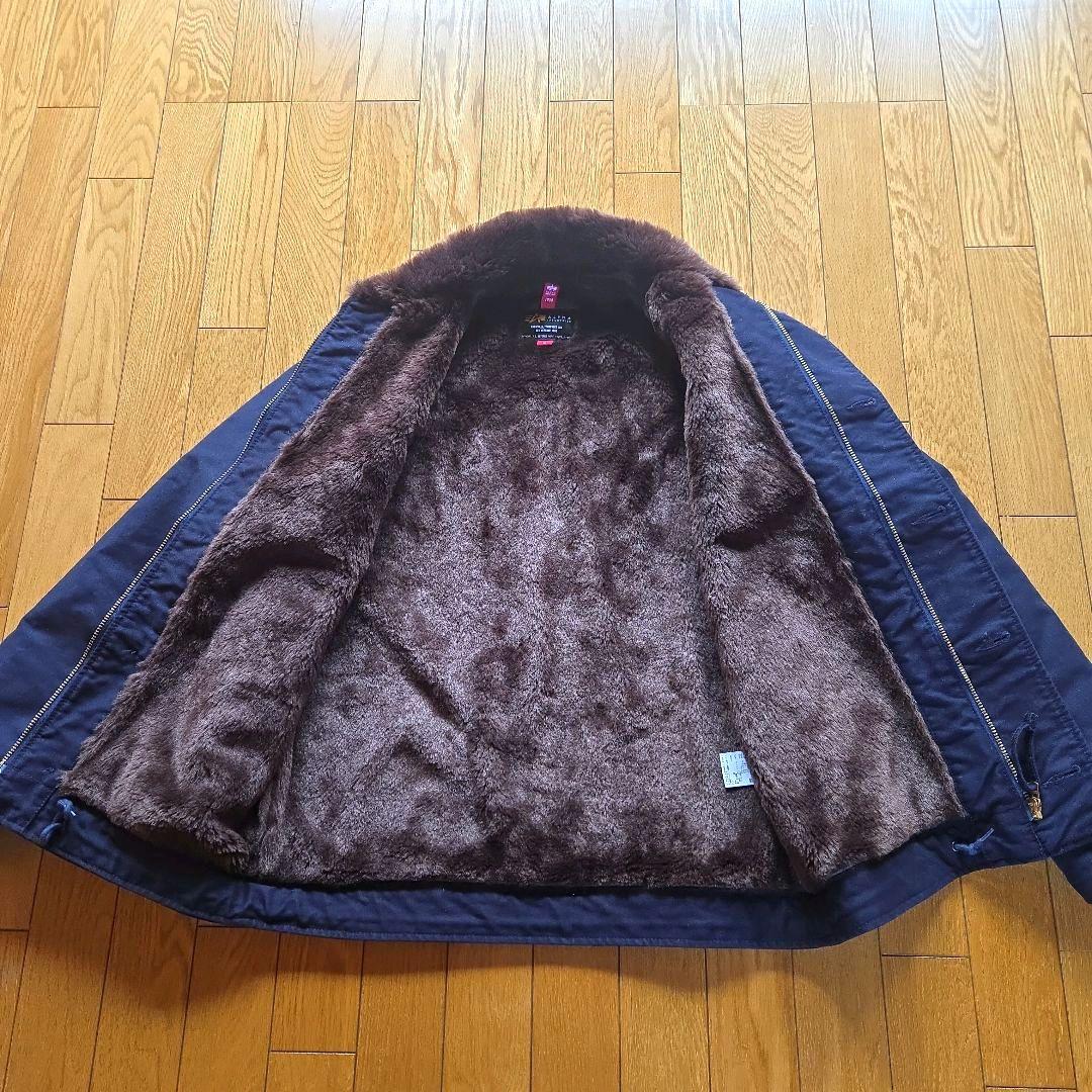 アルファ×サンタクルーズ N-1デッキジャケット ミリタリー ボア ネイビー M