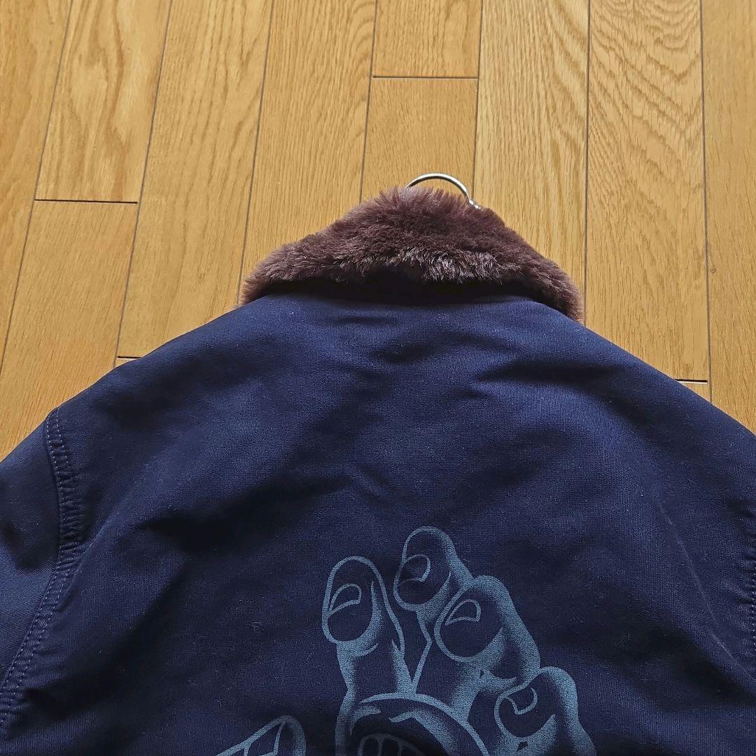 アルファ×サンタクルーズ N-1デッキジャケット ミリタリー ボア ネイビー M