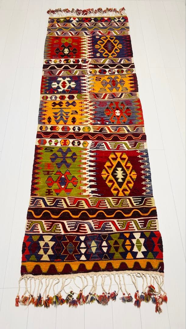 【期間限定値下げ】トルコ 手織りラグ ヴィンテージキリム/オールドキリム