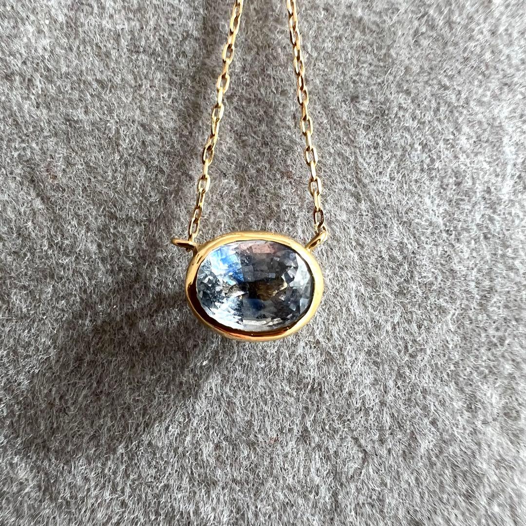 バイカラーサファイア　ネックレス　18K