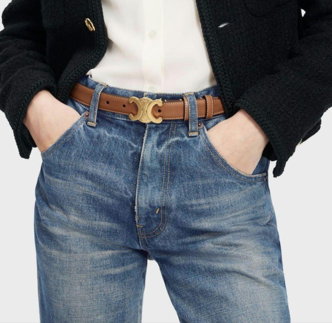 セリーヌ CELINE トリオンフ ベルト 黒 75