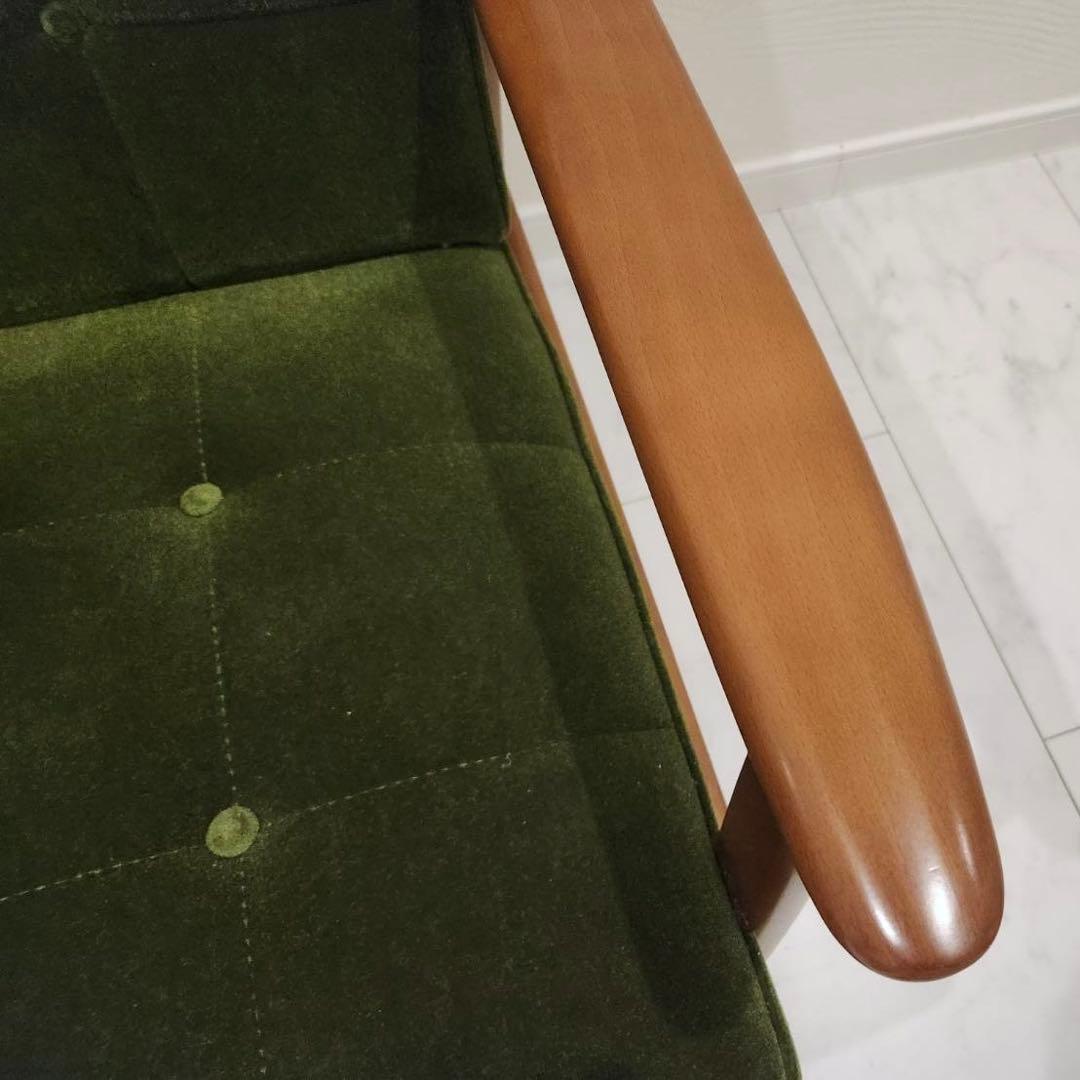 karimoku カリモク60Kチェア2シーター　モケットグリーン