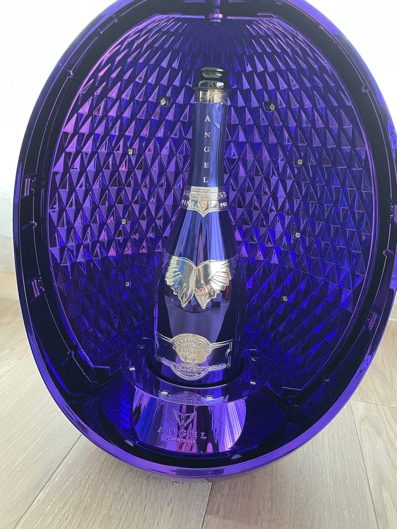 Angel Champagne 750ml LEDライト付き　空瓶とエッグケース