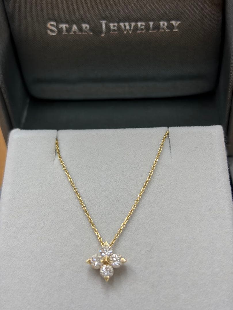 激安スタージュエリーK18 0.4ctダイヤネックレス BRIGHTESSTAR