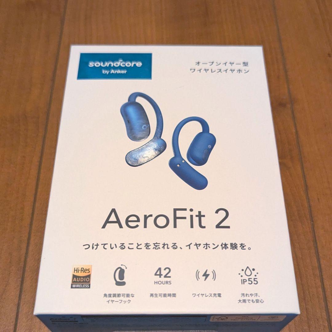 Anker AeroFit2 オープンイヤー ワイヤレスイヤホン 青 ブルー