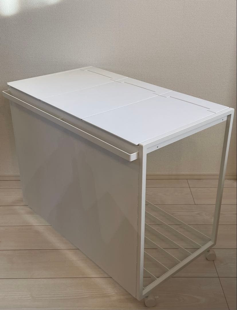 tower 山崎実業 3分別 ゴミ箱 ホワイト 45L 蓋付/目隠し・袋留め付