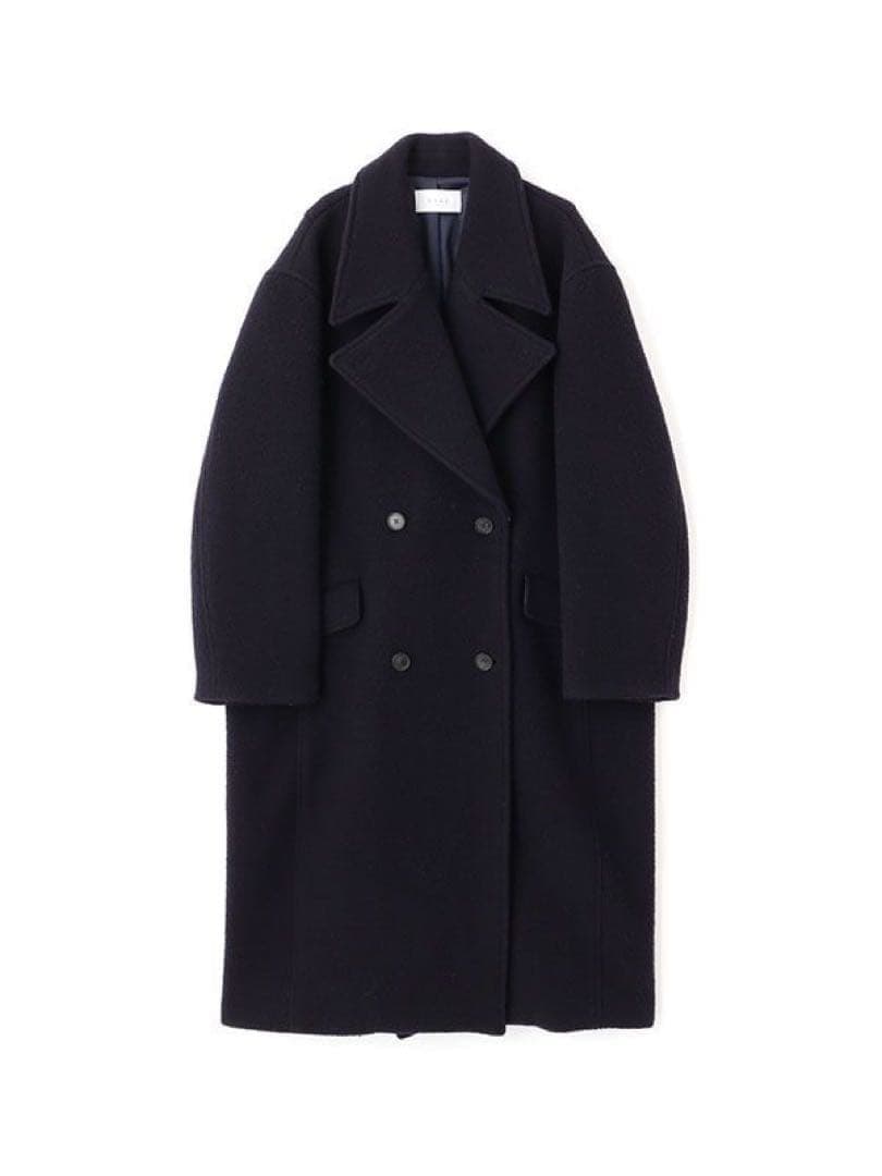 ETRE TOKYO ダブルブレストウールコート　NAVY