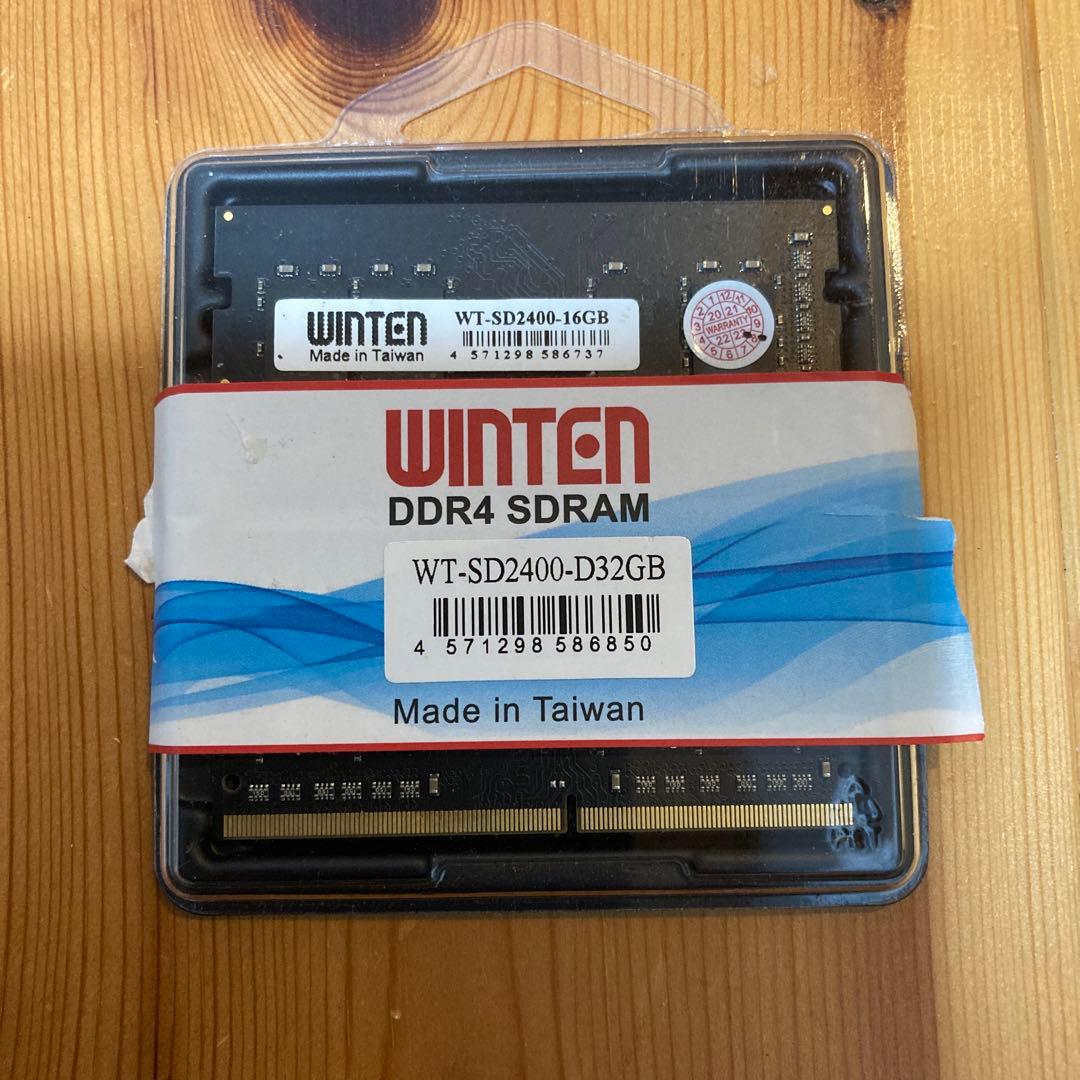 WINTENノートPCメモリDDR4 2400 PC4-19200 16GBx2