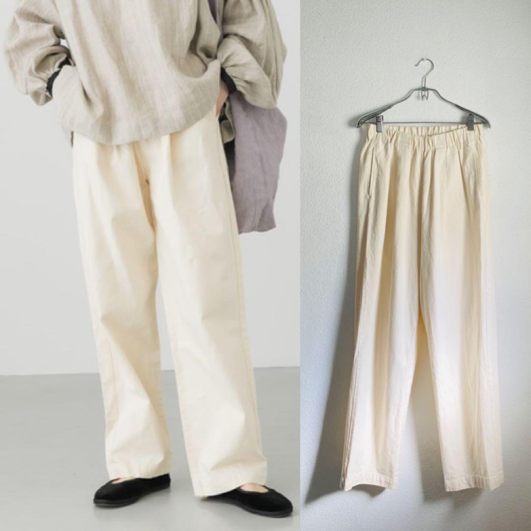 kagure かぐれ コットンデニムイージーパンツ ナチュラル 日本製