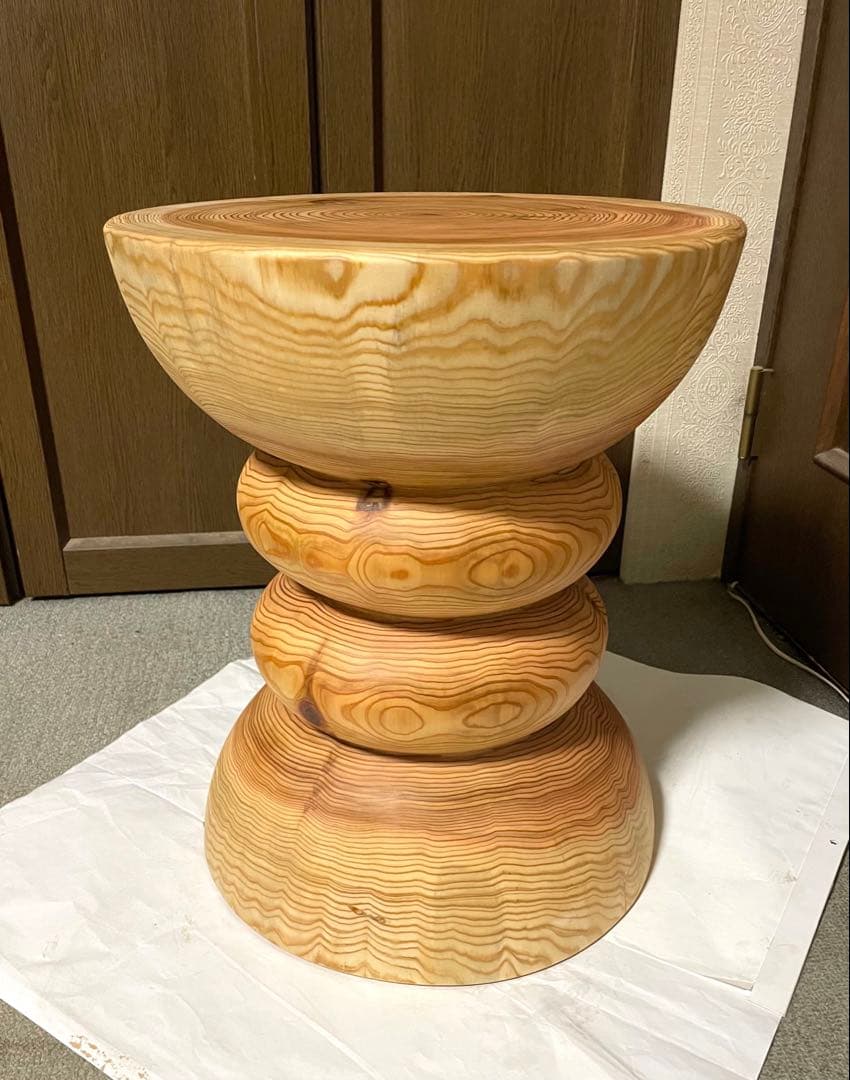 丸太　円筒型サイドテーブル　 スツール