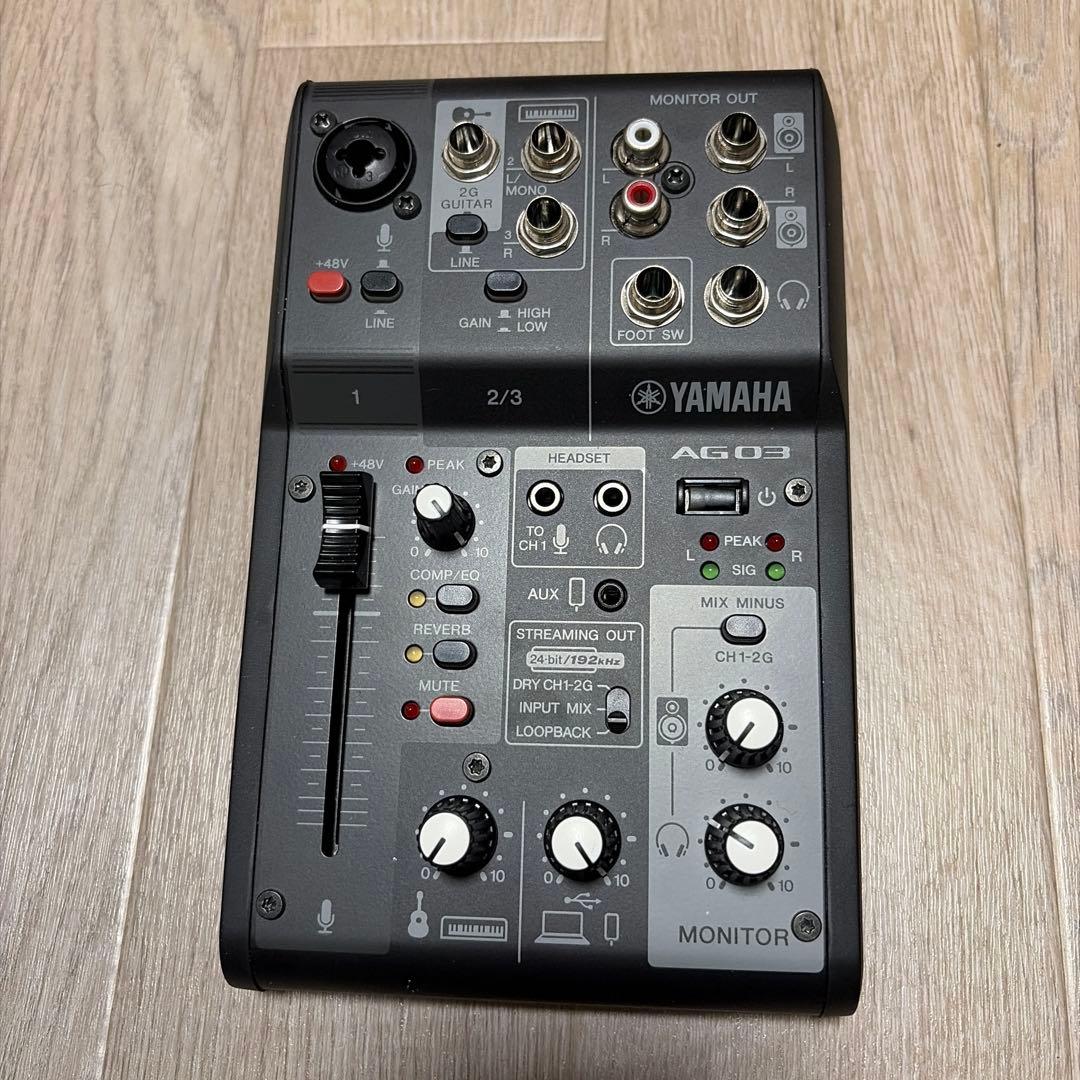 YAMAHA AG03 MK2ライブストリーミングミキサー　ブラック